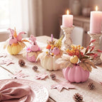 Amyhill 8 Pcs Fall Pink Pumpkin Baby Shower Table Centerpiece Decor, Floral - Image 6