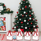 Silkfly 24 Pcs Paper Gift Bags with Handle 9x7x3.15'', White, Red - Image 6
