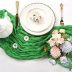 6 Pack Green Cheesecloth Table Runner 10Ft 23 x 120 Inch - Image 3