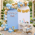 Baby Shower Arch Backdrop Cover-7.2ft 6ft Dual Color White Blue Arch Covers by LeegleriTableSkirt