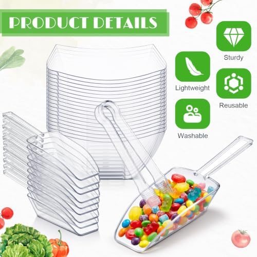 Vesici 72 Pcs 12 oz Clear Plastic Candy Bowls Set 36 Pcs Candy Containers - Image 3