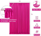 4 Panels Hot Pink Backdrop Curtain for Parties Fuchsia Wrinkle Free 20ft x 10ft Backdrop Drapes Panels for Baby Shower Birthday Photo Photography Polyester Fabric Background Decoration - Image 5