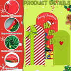 Moukeren 3 Pcs Lime Green Elf Arch Cover 4ft 5ft 6ft Xmas Party Backdrop - Image 5