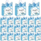 Gersoniel 50 Set Blue Pumpkin Gift Bags with Handles for Fall Baby Shower by Gersoniel