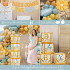 Here Comes the Son Baby Shower Decorations for Boy, Boho Sun Baby Shower Party Supplies, It's A Boy Gender Reveal Décor, Retro Sun You Are My Sunshine Baby Shower - Image 7