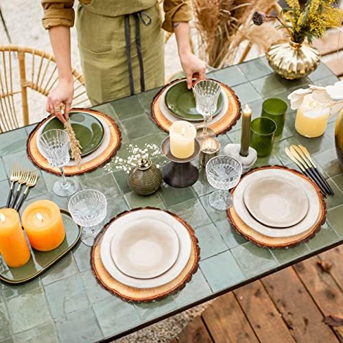TaoBary 200 Pcs Disposable Wood Slice Grain Paper Placemats Bulk - Image 5