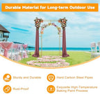 7.8 FT Wedding Arch Backdrop Stand, Balloon Arch Stand Gold Metal Arch Backdrop Stand Wedding Arches for Ceremony, Weddings, Birthday Parties, Engagements, Baby Showers - Image 3