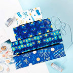 WRAPAHOLIC Hanukkah Wrapping Paper Set - Menorahs, the Star of David, Candles Design Chanukah Wrapping Paper Bundle with Gift Bow & Ribbon & Tag & Sticker - Image 2