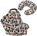 Horse Cow Print Car Seat Cover for Babies Fits Most Strollers & Baby Car Seats Soft and Stretchy Safely Breastfeeding Pillow Cover Baby Essentials by Unknown