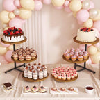 Emfogo Wooden Cupcake Stand for 50 Cupcakes, 3 Tier Dessert Tower Stands, Cup Cake Display for Party Afternoon Tea Wedding Graduation, Large Tiered Tray for Cake Cookie Food (1 Pack) - Image 4