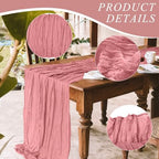 6 Pack Cheesecloth Table Runner 10Ft Christmas Gauze Boho Table Runners for Wedding Decor Bridal Shower Decorations Baby Shower Party(35" x 120") - Image 3