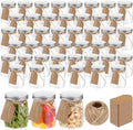 Nitial 50 Pack 5 oz Plastic Jars with Lids Gift Jars,Silver,Aluminum Lid by Nitial