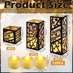 Rossesay 12 Pcs Retirement Lantern Centerpiece for Black and Gold Party - Image 2