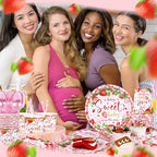 350 Strawberry Baby Shower Decorations for 50 Guests A Berry Sweet Baby is On The Way Party Supplies for Girls Disposable Dinnerware Set Paper Plates Napkins Cups - Image 6