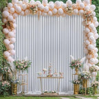 10ft x 7ft Silver Grey Backdrop Curtain for Parties Wedding Wrinkle Free Backdrop Drapes Panels for Baby Shower Birthday Photo Photography Polyester Fabric Background Decoration - Image 2