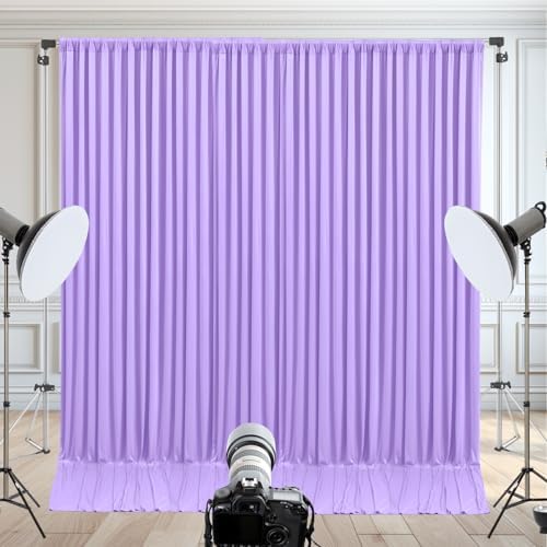 30x10ft Lavender Backdrop Curtain for Wedding Parties Wrinkle Free Fabric Lavender Drapes Backdrop Decoration for Baby Shower Birthday Photography Decoration 6 Panels, 5ft x 10ft - Image 7