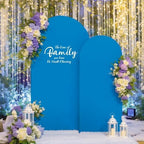 Blue Arch Backdrop Cover Set of 2 Baby Blue Arch Cover 7.2 and 6ft Wedding Arch Cover Stretchy Backdrop Bridal Baby Shower Birthday Party Arches Stand Covers Spandex - Image 4