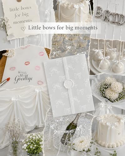 Vellum Jackets for 5x7 Invitations Bow Pattern Invitation Sleeves 100PCS - Image 3