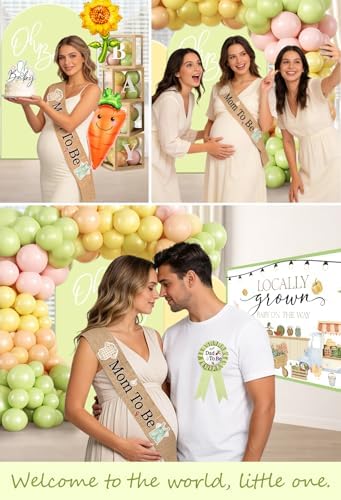 296pcs Locally Grown Baby Shower Decorations for Girls, Serves 25 - Image 7