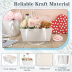 Glenmal 72 Pcs Baskets for Gifts Waterproof Empty Kraft Basket Bulk,White - Image 3