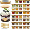 Accguan Mini Mason Glass Jars,4oz Jelly Jars With Woodgrain Lids, 40 PACK by Accguan