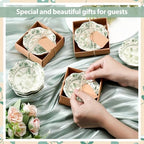 96 Pcs Wedding Favors for Guests Small Ceramic Bowls, Flower, Sage Green - Image 3