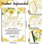 Trelaco 12 Pcs Honeycomb Baby Shower Games Bottle Chug Bee Wooden Sign Set - Image 3