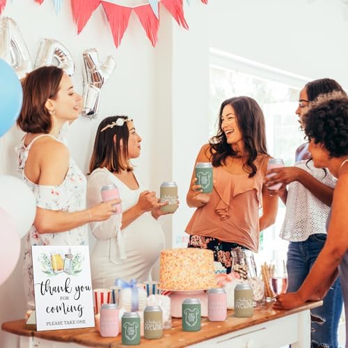 SiliFine 37 Pcs a Baby Is Brewing Can Coolers Baby Shower Party Favors - Image 4