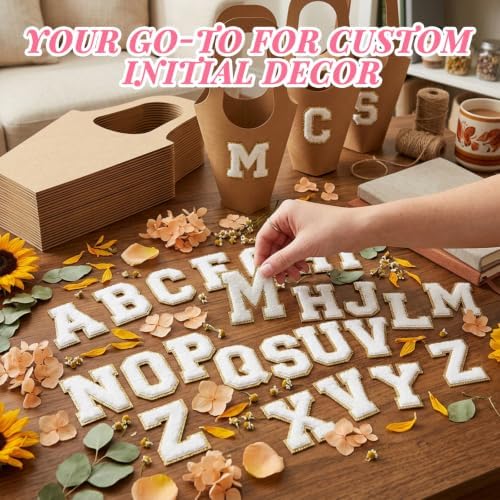 Zounys 184Pcs Custom Baby Shower Flower Bag Kit with DIY Personalized Guest Name Chenille Letter Stickers Flower Bar Kit for Fresh Off the Market Bridal Shower, Gender Reveal, Wedding & Birthday - Image 3