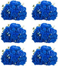 Royal Blue Flowers Balls Centerpieces: 11.8in Diam, Set of 6 by CreatedforWeddingsandHome