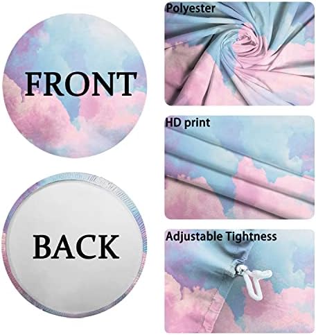 Leyiyi 7.5x7.5ft Boy or Girl Round Backdrop Cover Burnouts or Bows Pink or Blue Circle Photography Background He or She Baby Shower Party Decoration Banner Gender Reveal Baby Shower Party Supplies - Image 5