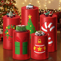 HunnmingRe Set of 5 Spandex Cylinder Stand Covers for Party Christmas Red Cylinder Covers Xmas Party Decorations Dessert Table Display for Christmas Birthday Baby Shower Backdrop by HunnmingRe