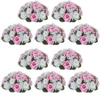 NUPTIO Flower Balls for Table Centerpieces: White & Pink Artificial Flowers by Nuptio