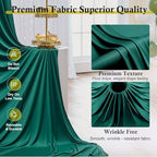 10ft x 15ft Hunter Green Backdrop Curtains for Wedding Parties, 2 Panels Extra Long Wrinkle Free Fabric Drapes Photo Backdrop for Baby Shower Birthday Stage Reception Lobby Decoration - Image 3