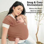 KeaBabies Baby Wrap Carrier, All in 1 Original Baby Carrier (Terracotta) - Image 6