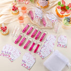 50 Sets Baby Shower Favors Shot Glasses Keychain Gifts, Butterfly, Pink - Image 6