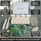 Wooden Baby Shower Crate Closet, Personalized Baby Shower Basket, Natural - Image 2