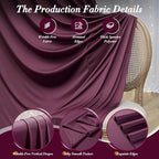 20 ft x 10 ft Wrinkle Free Maroon Backdrop Curtain for Parties, Polyester Burgundy Photo Backdrop Drapes 4 Panels 5x10ft for Baby Shower Wedding Birthday Party Engagement Ceremony Decoration - Image 4