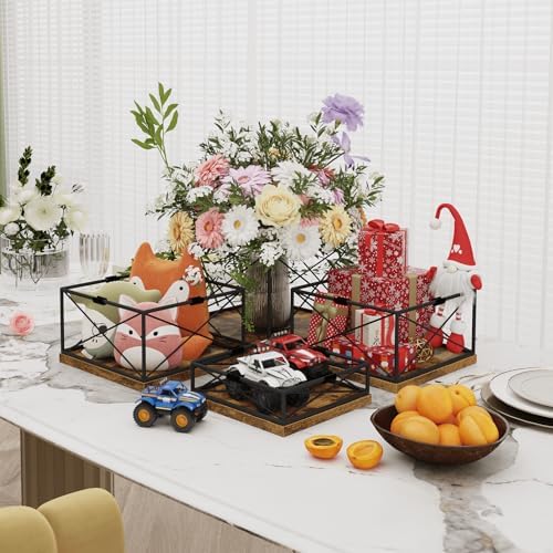 ELITEROO Buffet Risers and Stands, Square Display Risers, Wood Food Riser - Image 4