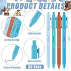 36 Sets Cowboy Baby Shower Gifts for Guest Western Baby Shower Party Favors A Little Cowboy is On the Way Ballpoint Pens Keychains Favors and Greeting Cards Bulk Gender Reveal Souvenirs Prize Game - Image 2
