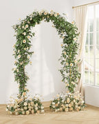 Wedding Arch, Metal Arch Backdrop Stand, Garden Arch, Gold, 7.2FT - Image 3