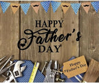9x6ft Fathers Day Backdrop Brown Wall Wooden Fathers Day Backdrops for Photography Repair Tools Father's Day Photo Background I Love Dad Gender Reveal Newborn Party Banner Photo Booth - Image 4