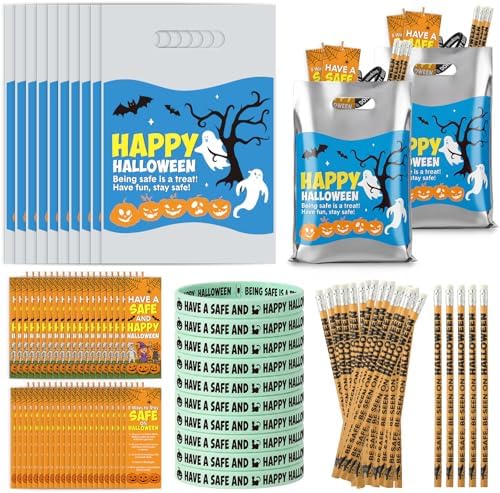 Resurhang 200 Pcs Halloween Safety Gifts Bulk, Trunk or Treat Kit Favor by Resurhang