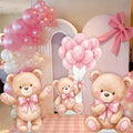 3 Pcs Pink Bear Baby Shower Birthday Decorations Large Cutouts Gender Reveal Sign 1st Birthday Party Centerpieces for Baby Shower Party Supplies Photo Booth Props Backdrops Decor by Unknown