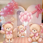 3 Pcs Pink Bear Baby Shower Birthday Decorations Large Cutouts Gender Reveal Sign 1st Birthday Party Centerpieces for Baby Shower Party Supplies Photo Booth Props Backdrops Decor by Unknown