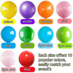 100 Pcs Giant Balloons Kit 18 24 36 Inch Mixed Size Latex pool Balloon, With 10 Colors - Party Decoration Supplies for Birthdays, Weddings, Events - Image 3