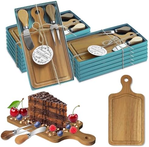 12 Sets Bridal Shower Game Prizes, Mini Charcuterie Boards, Acacia Wooden by AZEAM
