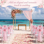 50 Pcs Pink Satin Chair Sashes Bows, 7 x 108 Inch - Image 6