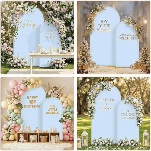 Toolterritary Metal Arch Backdrop Stand and Cover Set, 7.2FT, 6FT - Image 5