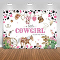 Cowgirl Baby Shower Backdrop 8x6ft Western Wild West Baby Shower Party Decorations Background A Little Cowgirl is On The Way Banner Photo Booth Props by Fitumiw